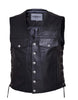 Men's Premium Leather Motorcycle Vest