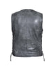 Men's Tombstone Gray Motorcycle Vest - HighwayLeather