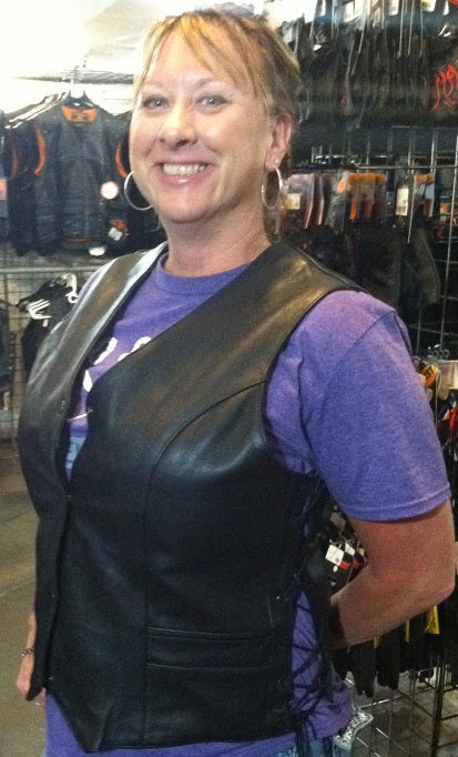 Tall Women's String-Side Vest with Utility Pockets
