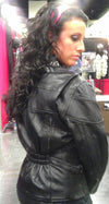 Women's Kass Scooter Jacket by Dynamicleather, stylish black women's jacket with a sleek, fitted design perfect for casual wear.