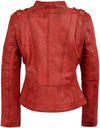 Woman's double zipper asymmetrical moto jacket by HighwayLeather, shown in black with stylish design and double zip details.