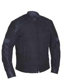 Men's Revolution Gear Leather/Nylon Motorcycle Jacket