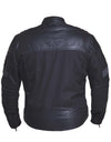 Men's Revolution Gear leather and nylon motorcycle vest by DynamicLeather, featuring a rugged design with zipper and shoulder details.