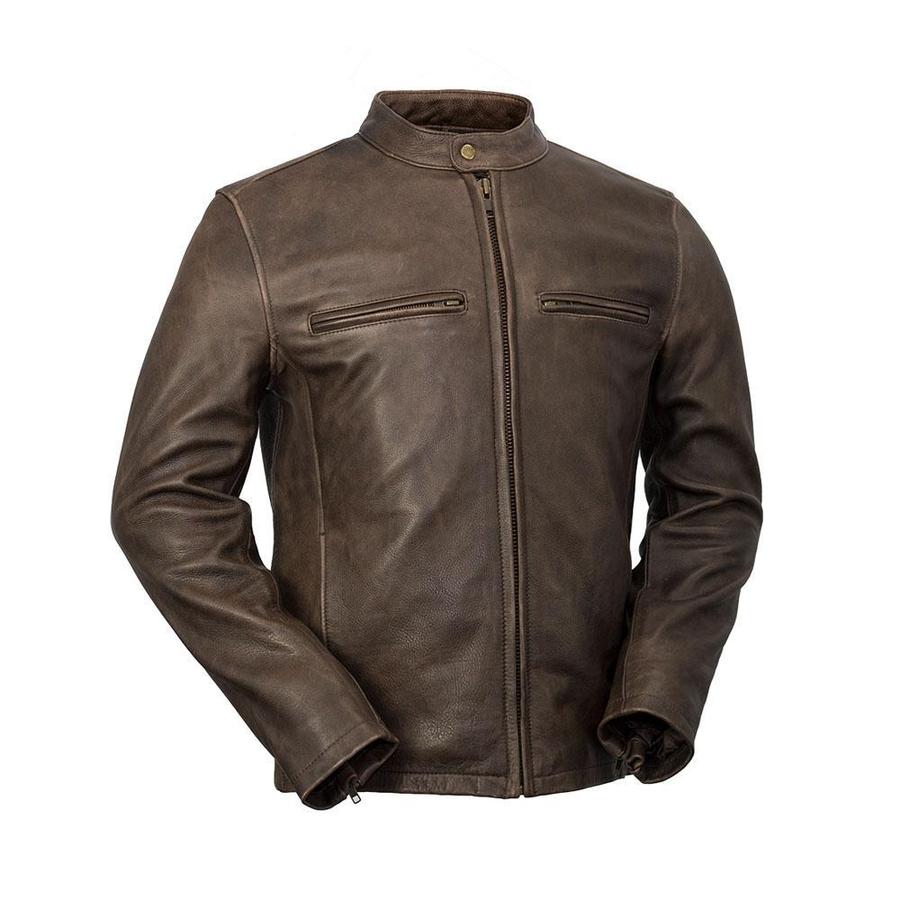Men's leather jacket from HighwayLeather's MAINE collection, featuring a classic men's jacket style with detailed leather craftsmanship.