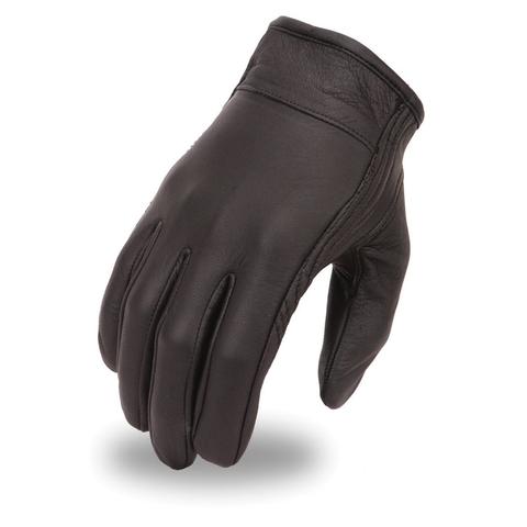 Dynamicleather FI132GEL gloves made of soft leather with reinforced palms and adjustable wrist strap.
