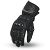 Dynamicleather Hellbender gloves made of durable leather with detailed stitching and a secure wrist closure.