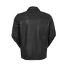 HighwayLeather Indiana men's leather jacket with classic design, visible stitching, and sleek black leather finish.