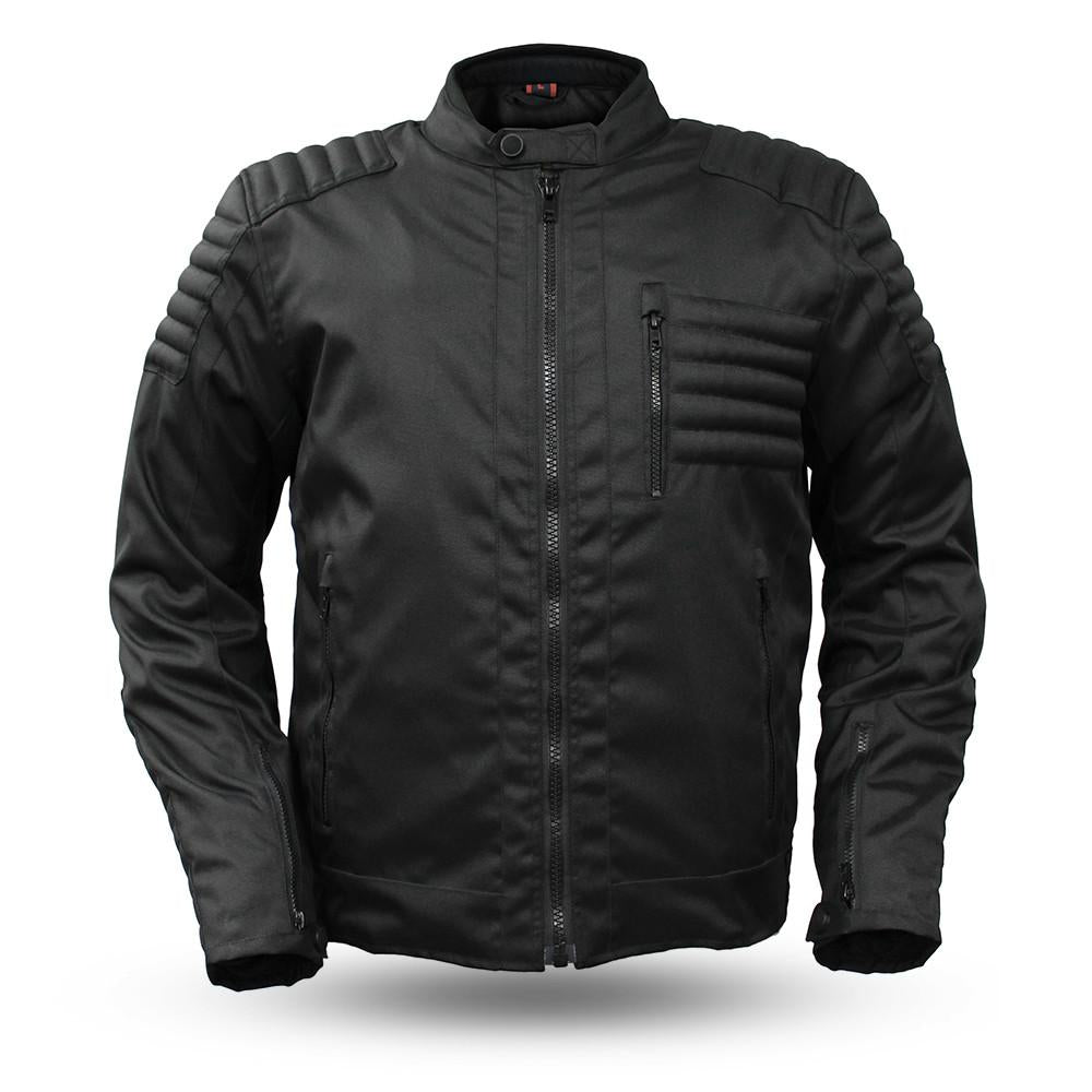 Women’s Textile Defender jacket by Dynamicleather featuring a stylish design and durable fabric for versatile wear.