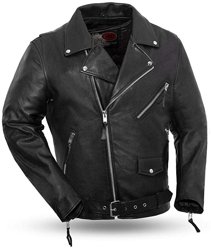 First Mfg Co Fillmore Men's Classic Leather Jacket - HighwayLeather