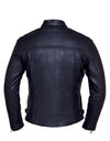 Ladies lightweight motorcycle leather jacket by Dynamicleather, shown in black with stylish stitching and a fitted design.