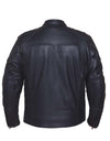 Men's premium leather motorcycle jacket by Dynamicleather, showcasing a stylish black men's jacket with detailed stitching and a classic design.