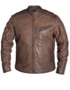 Men's Arizona Brown Premium Leather Motorcycle Jacket