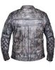 Men's Amarillo Gray Premium Leather Motorcycle Jacket - HighwayLeather