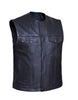 Men's Premium SOA Style Collarless Motorcycle Club Vest