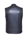 Men's premium leather club vest from Dynamicleather featuring a collared design and classic style.