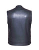 Men's Ultra SOA Style Collared Leather Club Vest - HighwayLeather