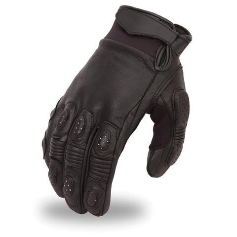 Dynamicleather FI151GL gloves made of premium leather with detailed stitching and a snug fit, designed for style and comfort.