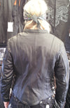 Buffalo Leather Gear Bombshell leather women’s jacket with side buckle, showcasing stylish design and premium leather material.