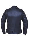 Women’s premium motorcycle jacket by Dynamicleather, featuring black leather with stylish stitching and zipper details.