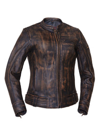 Ladies Nevada Brown Ultra Motorcycle Jacket