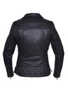 Dynamicleather Ladies Derringer Lambskin Leather Jacket for women, showcasing a sleek black leather design with tailored fit.
