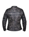 Ladies Amarillo Gray premium leather motorcycle jacket by Dynamicleather, women’s stylish and durable motorcycle outerwear.