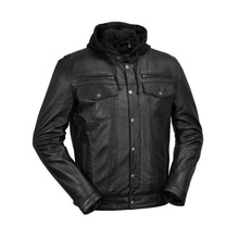 AXEL - MENS'S HOODED LEATHER JACKET - HighwayLeather