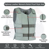 Gray bulletproof leather vest - SKU#14945Gray36 - HighwayLeather