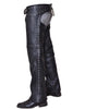 Ladies Premium Leather Studded Motorcycle Chaps - HighwayLeather