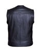 Men's Premium SOA Style Collarless Leather Club Vest - HighwayLeather