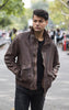 DUKE - MEN'S BOMBER LEATHER JACKET - HighwayLeather