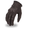 Dynamicleather FI134GL gloves made of leather, featuring a sleek black design with reinforced stitching and comfortable fit.
