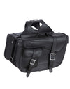 Dynamicleather PVC saddle bag for bikers, featuring durable material and compact storage design.