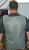 GRAY BULLET PROOF LEATHER VEST - HighwayLeather