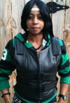 Women's Tactical-Style Leather Vest