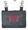 Ladies clip-on bag with shoulder strap in premium cowhide leather, stylish and versatile for everyday use by Dynamicleather.