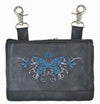 Dynamicleather ladies clip-on bag with shoulder strap, crafted from premium cowhide leather, featuring a compact and stylish design.