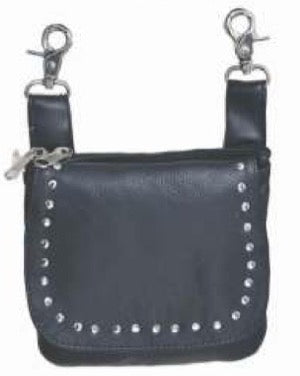 Ladies clip-on shoulder bag in premium cowhide leather by Dynamicleather, with a detachable shoulder strap and sleek design.