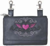 Ladies clip-on bag with shoulder strap in premium cowhide leather, stylish and compact accessory by Dynamicleather.