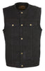 Men's Snap Front Denim Club Vest w/ Gun Pocket - HighwayLeather