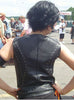 Women's Harley Rivet design front zipper leather vest - HighwayLeather