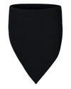 Black denim face mask by Buffalo Leather Gear, versatile bandana and neck scarf for biking and safety, with a triangle head design.