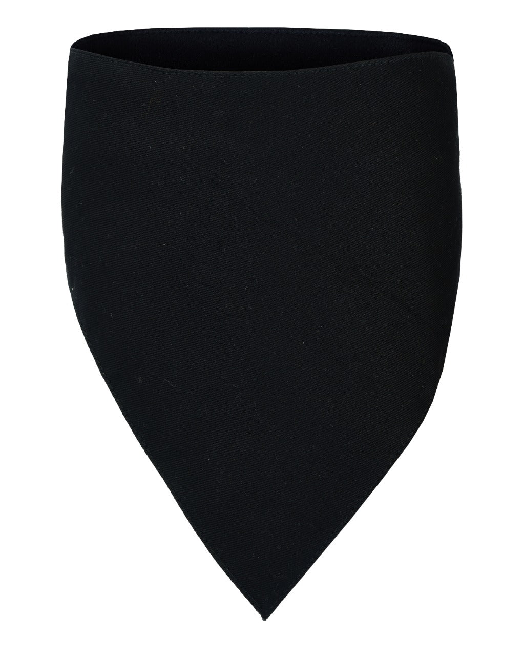 Black denim face mask by Buffalo Leather Gear, versatile bandana and neck scarf for biking and safety, with a triangle head design.