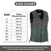 Gray Straight-Bottom Leather Vest with Utility Pocket | HL2611Grey