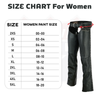Buffalo Leather Gear bling hip hugger leather chaps with rhinestone detailing and D-ring accents, designed for women.