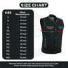 Biker Club-Style Black Denim Anarchy Vest with Utility Pockets on Both Sides | HL21689BLACK