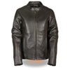 Women’s classic side lace motorcycle jacket by HighwayLeather, featuring stylish lace detailing on the sides.