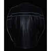 Men's sporty scooter crossover jacket by HighwayLeather, shown in black with a sleek, fitted design and zippered front.