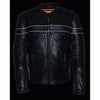 Men's sporty crossover jacket from HighwayLeather, featuring a rugged design, zipper front, and adjustable collar.