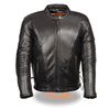Men's Side Lace Vented Scooter Jacket - HighwayLeather